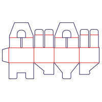 Krabica s rukoväťou - rozkrój