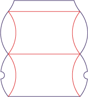 Vankúšová krabička - rozkrój